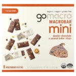 MacroBar® мини, двойной шоколад и чипсы с арахисовой пастой, 8 батончиков по 25 г (0,9 унции) — GoMacro