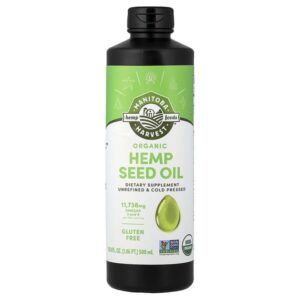 Органическое масло семян конопли, 500 мл (16,9 жидк. унц.) — Manitoba Harvest