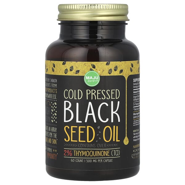 maj00809_v_8.jpg масло черного тмина холодного отжима, 500 мг, 60 капсул — Maju Superfoods
