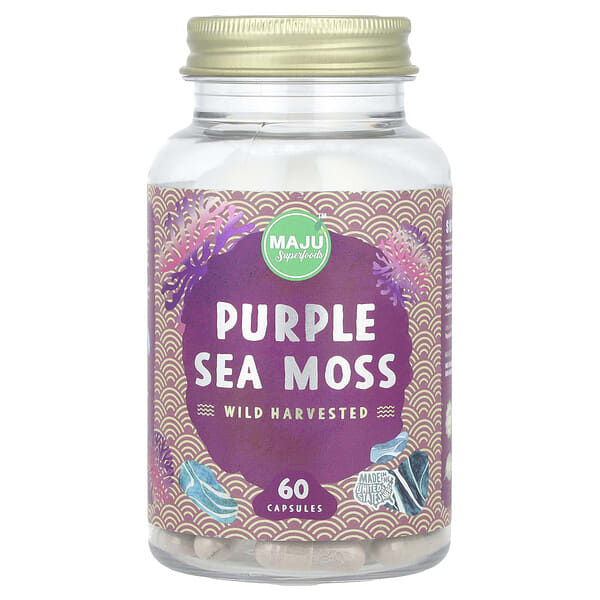 maj00823_v_8.jpg фиолетовый морской мох, 60 капсул (500 мг в 1 капсуле) — Maju Superfoods