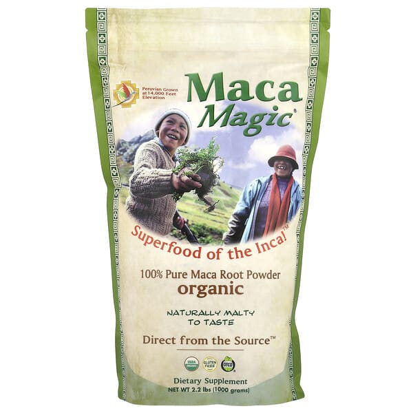 mam00006_v_12.jpg Maca Magic, полностью чистый органический порошок из корня маки, 1000 г (2,2 фунта)