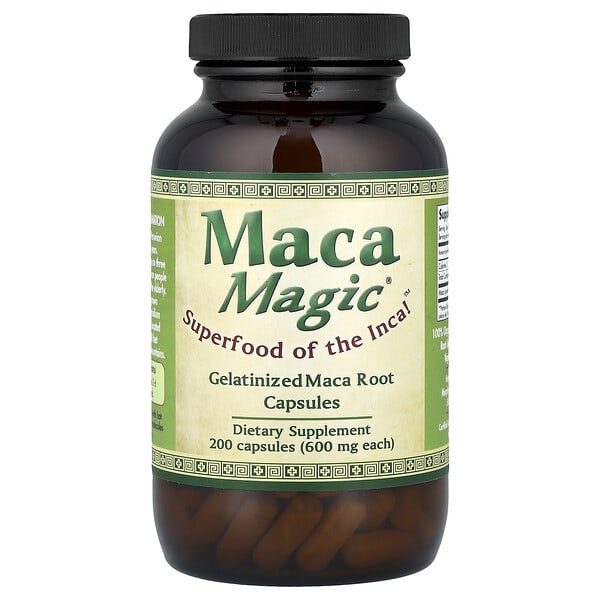 mam00040_v_10.jpg Maca Magic, желатинизированный корень маки, 600 мг, 200 капсул
