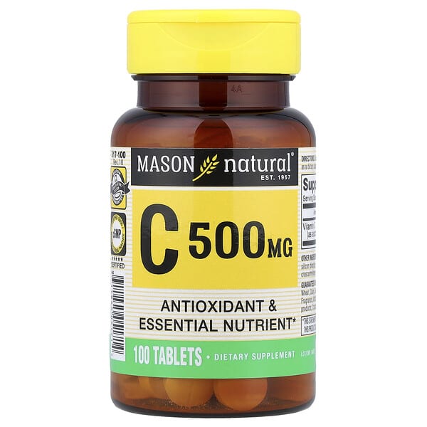 mav05171_v_62.jpg витамин C, 500 мг, 100 таблеток — Mason Natural