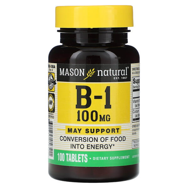 mav05651_v_8.jpg Витамин B-1, 100 мг, 100 таблеток — Mason Natural