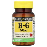 витамин B6, 50 мг, 100 таблеток — Mason Natural