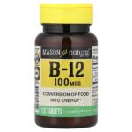 витамин B12, 100 таблеток — Mason Natural