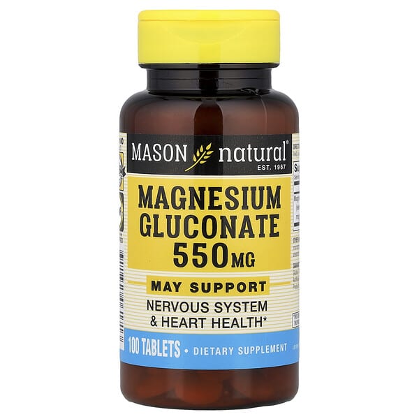 mav06171_v_30.jpg глюконат магния, 550 мг, 100 таблеток — Mason Natural