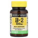 Витамин B2, 100 мг, 100 таблеток — Mason Natural