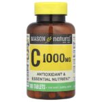 Витамин С, 1000 мг, 100 таблеток — Mason Natural