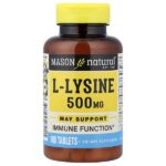 L-лизин, 100 таблеток — Mason Natural