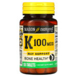 витамин К, 100 мкг, 100 таблеток — Mason Natural