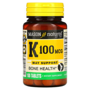 витамин К, 100 мкг, 100 таблеток — Mason Natural