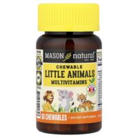 Little Animals, жевательные мультивитамины, фруктовый вкус, 60 жевательных таблеток — Mason Natural