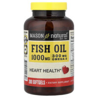 Рыбий жир, 1000 мг, 200 капсул — Mason Natural