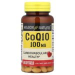 Коэнзим Q10, 100 мг, 60 мягких таблеток — Mason Natural