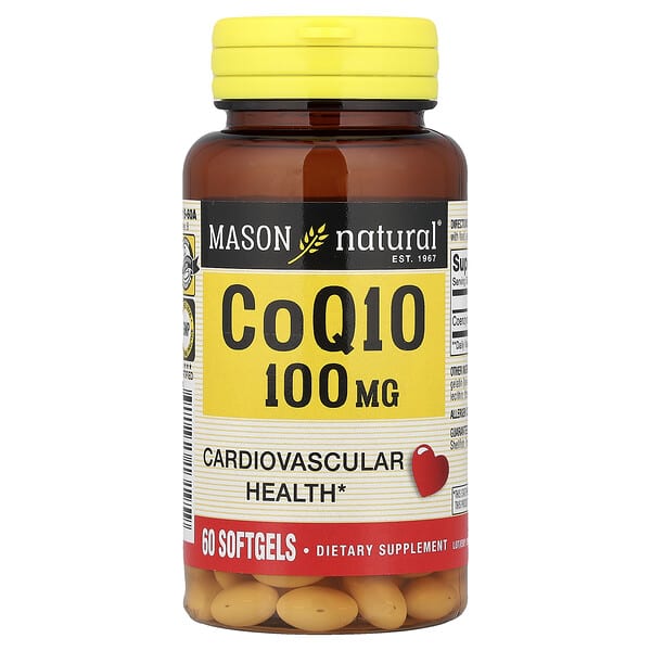 mav13195_v_25.jpg Коэнзим Q10, 100 мг, 60 мягких таблеток — Mason Natural