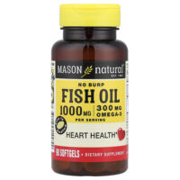 рыбий жир без отрыжки, 90 капсул (500 мг в 1 капсуле) — Mason Natural