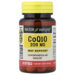 коэнзимQ10, 200 мг, 30 мягких таблеток — Mason Natural