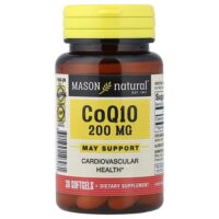 коэнзимQ10, 200 мг, 30 мягких таблеток — Mason Natural