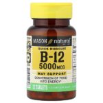 Quick Dissolve, витамин B12, 5000 мкг, 30 таблеток — Mason Natural