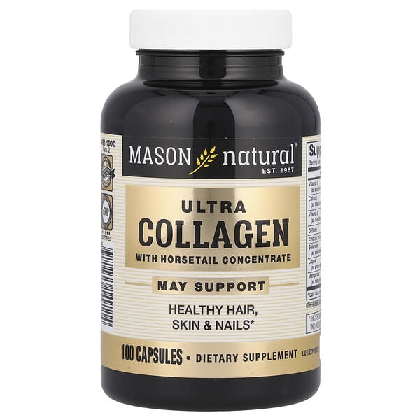 mav14911_v_67.jpg Ultra Collagen с концентратом хвоща, 100 капсул — Mason Natural