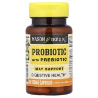 пробиотик с пребиотиком, 40 растительных капсул — Mason Natural