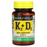 витамины К2 и D3, 100 мкг, 100 таблеток — Mason Natural