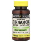 корица с альфа-липоевой кислотой, 60 капсул — Mason Natural