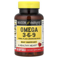 омега 3-6-9, 60 мягких таблеток — Mason Natural
