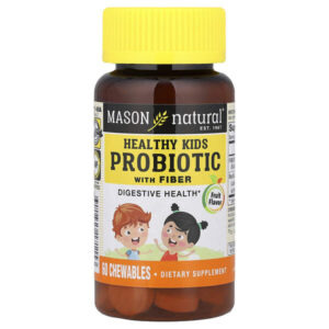 пробиотик с клетчаткой для здоровья детей, 60 жевательных таблеток — Mason Natural