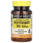 Масло мяты перечной, 50 мг, 90 капсул — Mason Natural