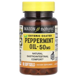 Масло мяты перечной, 50 мг, 90 капсул — Mason Natural