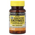 Растительные ультрапищеварительные ферменты, 60 таблеток — Mason Natural