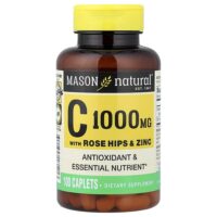 витамин C с шиповником и цинком, 100 капсул — Mason Natural