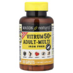 Vitrum 50+, мультивитамины для взрослых, без железа, 100 капсул — Mason Natural