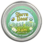 Sierra Bees, Бальзам для втирания в грудь, эвкалипт и перечная мята, 17 г (0,6 унции)