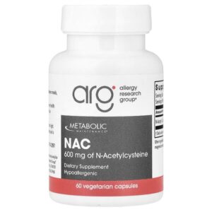 NAC, 600 мг, 60 вегетарианских капсул — Metabolic Maintenance
