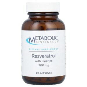 ресвератрол с пиперином, 200 мг, 60 капсул — Metabolic Maintenance