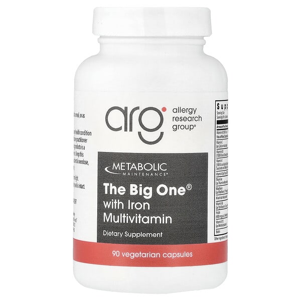 mbm00518_v_29.jpg The Big One®, мультивитамины с железом, 90 вегетарианских капсул — Metabolic Maintenance