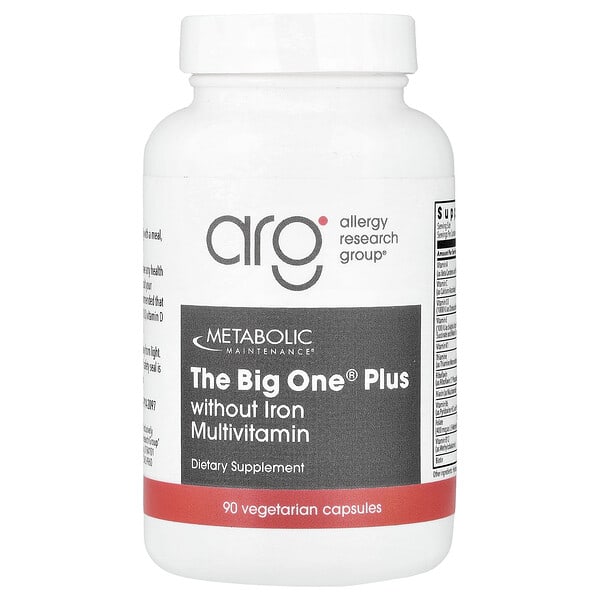 mbm00523_v_27.jpg The Big One® Plus, мультивитамины без железа, 90 вегетарианских капсул — Metabolic Maintenance
