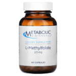 L-метилфолат, 2,5 мг, 90 капсул — Metabolic Maintenance