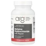 бетаина гидрохлорид с пепсином, 90 вегетарианских капсул — Metabolic Maintenance