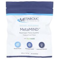 MetaMIND™, ноотропная жевательная таблетка с Nutricog®, тропическими фруктами, 90 жевательных таблеток — Metabolic Maintenance