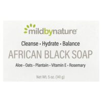 африканское чёрное кусковое мыло, 141 г — Mild By Nature