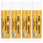 Sierra Bees™, органические бальзамы для губ, мёд, упаковка из 4 шт. по 4,25 г (0,15 унции) — Mild By Nature
