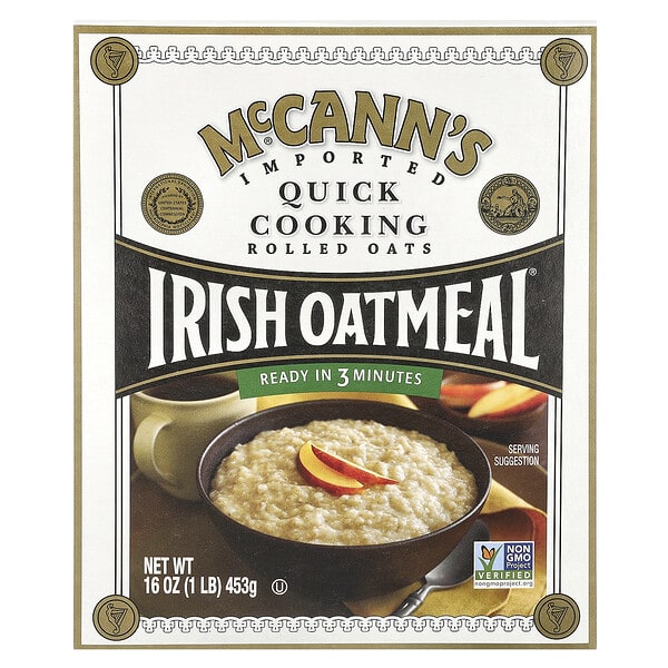 mcc00021_v_20.jpg McCann's Irish Oatmeal, Овсяные хлопья быстрого приготовления, 453 г (16 унций)