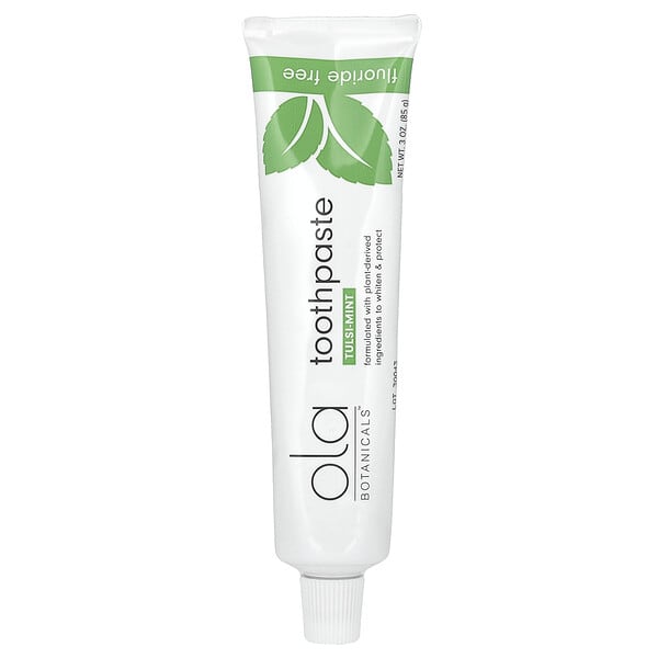 mcl01236_v_52.jpg Ola Botanicals, зубная паста, без фторида, тулси и мята, 85 г (3 унции) — Dr. Mercola