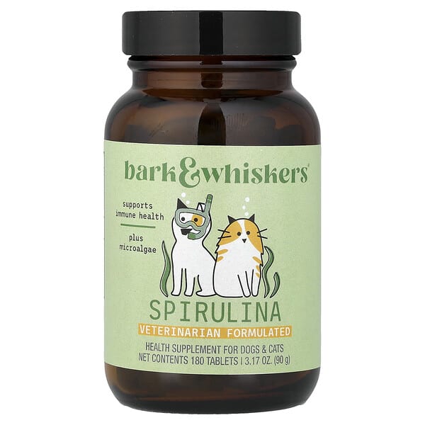 mcl01237_v_76.jpg Bark & Whiskers™, спирулина, для собак и кошек, 180 таблеток, 90 г (3,17 унции) — Dr. Mercola