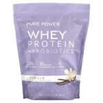 Pure Power, сывороточный протеин с пробиотиками, вкус ванили, 880 г (1 фунт 15 унций) — Dr. Mercola