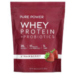 Pure Power, сывороточный протеин с пробиотиками, со вкусом клубники, 880 г (1 фунт 15 унций) — Dr. Mercola